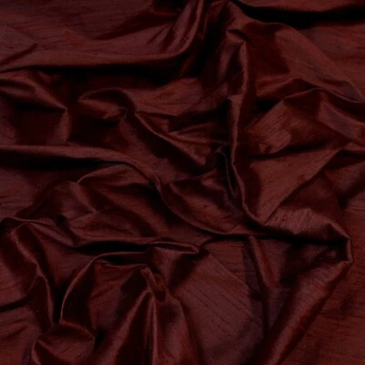 Garnet Red Dupioni 100% Silk Fabric,54" Wide, By the Yard (S-243) - Image 1 of 4