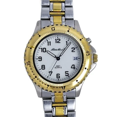 Reloj Pulsera Eddie Bauer Dos Tonos Acero Inoxidable Buzo Mountlake Para Hombre Foto 1 de 4