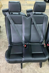 2015-2024 Ford Transit Van 2 Person Bench Seat BLACK VINYL 31" RH No Brackets - Picture 1 of 2