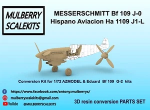 1/72 Messerschmitt Bf109 J-0 Hispano Aviacion Ha 1109 J-1L RESIN conversion set - Imagen 1 de 19
