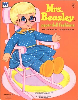 VINTAGE UNCUT 1972 MRS BEASLEY PAPER DOLL ORG SZ LASER REPRODUCTION NO1 SELLER