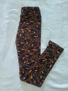 Lularoe Kids Leggings L/XL Halloween Haunted Houses - Picture 1 of 3