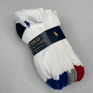 Polo Ralph Lauren Big Boys Ankle Socks 6 Pack, Boys 9-11 - Picture 1 of 4