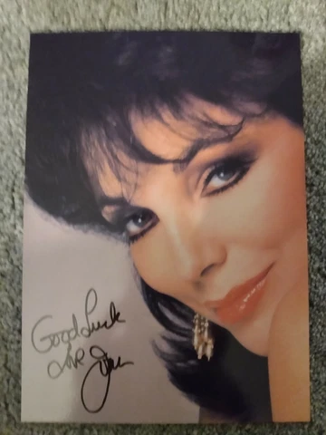 Joan Collins autograph hand signed 1988 PRIME TIME promotional 7 x 5 photograph Cover