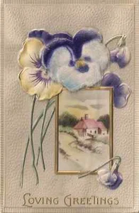 Postal DE COLECCIÓN SALUDOS AMOROSOS con matasellos MILFORD, NEBRASKA en 1911 - Imagen 1 de 2