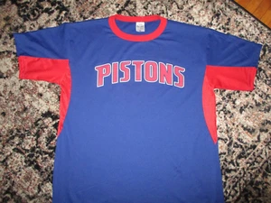 DETROIT PISTONS T SHIRT Retro Ringer Jersey Tee Polyester Game Day SGA Adult XL - Picture 1 of 4