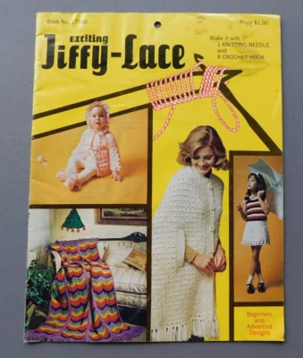 Exciting Jiffy Lace: Make with  Knitting needle & Crochet hook - instruction - Image 1 of 4