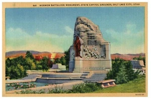 State Capital Building Mormonenbataillon Denkmal Salt Lake City Postkarte verschickt - Bild 1 von 2
