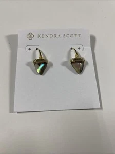 Kendra Scott Oleana Gold Tone Drop Earrings In Iridescent Abalone shark - Picture 1 of 1