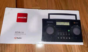 Sangean hdr-16 HD AM / FM Clock Portable Radio With Power Cord & Manual 