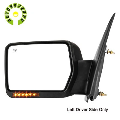 Left Driver Side Mirror for 2007-2014 Ford F150 Power Heated Turn Signal Light Foto 1 de 4