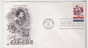 TurtlesTradingPost- American Circus #1309- 1966 FDC- Artcraft Cachet - Picture 1 of 1