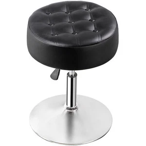 Adjustable Vanity Stool 360° Swivel Ottoman Chair Stool for Makeup Room Black - Picture 1 of 22