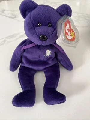 RARE 1st Edition TY Beanie Baby Princess Diana Bear 1997 w/Errors - Image 1 of 4
