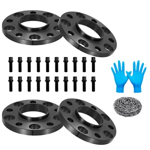 (2) 12mm + (2) 15mm 5x120 Wheel Spacers Hubcentric for BMW F20 F30 F10 F13 F01 - Picture 1 of 9