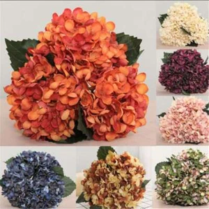 PLANT WEDDING ARTIFICIAL HYDRANGEA FLORAL FLOWERS FAUX DECOR  SILK FAKE  PARTY - Picture 1 of 19