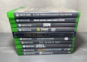 Lot of 10 Xbox One Games | Subnautica No Mans Sky Children of Morta Deus Ex | C3