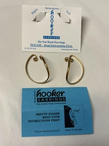Orecchini Vintage Barbara Barnett's BB Hooker Oro 14K GF Riempiti con Istruzioni - Foto 1 di 8