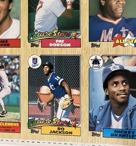 1987 Topps Baseball Uncut Sheet 132 Cards - Great Wall Hanger! Bo Jackson & More - Picture 1 of 5
