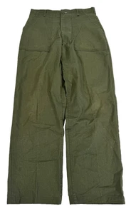Vintage Military Utility Fatigue Pants Trousers OG 507 107 Olive Drab 30 x 29 - Picture 1 of 5
