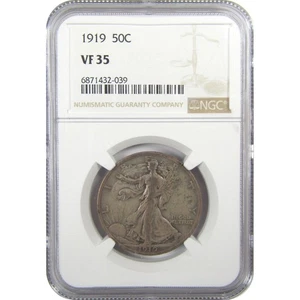 1919 Liberty Walking Half Dollar VF 35 NGC Silver 50c Coin SKU:I21055 - Picture 1 of 4