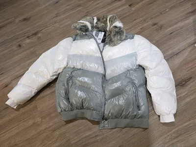 Jordan Craig Sugar Hill Puffer Jacket Arctic Shiny Removable Faux Fur Men’s 3XL - Image 1 of 4