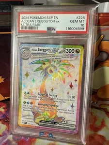 Pokémon TCG Alolan Exeggutor EX 225/191SV08: Surging Sparks Holo PSA 10 GEM MINT - Picture 1 of 2
