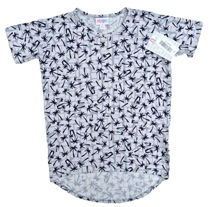 Girls Short Sleeve Tunic Top sz 8-10 Hi-Lo Multicolor Palm Trees Gracie NWT - Picture 1 of 8