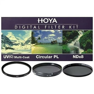 Hoya 52mm UV HMC + Cicular Polarisator CPL + NDx8 3-teiliges Digital Filter Set Kit - Bild 1 von 3