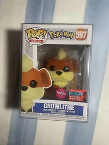 Growlithe 597 - FLOCKED 2020 Fall Convention Pokémon Funko Pop+ Pop Protector - Picture 1 of 2