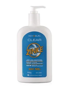 Key Sun - Clear Zinke SPF50+ 500g Zinc Very High Protection Water Resistant - Picture 1 of 3