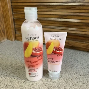 Avon Senses Pomegranate Mango Body Lotion 8.4 Fl Oz + Avon Naturals Hand Gel 2.5 - Picture 1 of 4