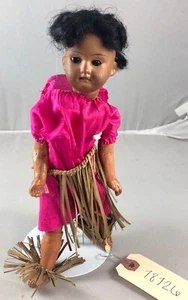 Muñeca de viaje antigua alemana con cabeza de bisque isleño del Pacífico de 9 ¡Elegante! 18126 - Imagen 1 de 9