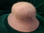 Vintage Bell Bucket Pink 80 Angora Hat Cap Womens