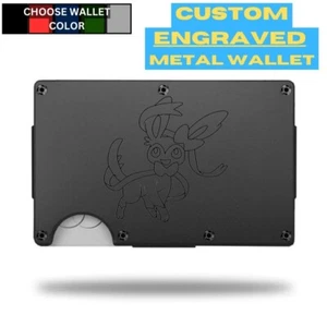 Cartera personalizada SYLVEON POKE-MON grabada con láser - Elige un color de billetera - Imagen 1 de 11