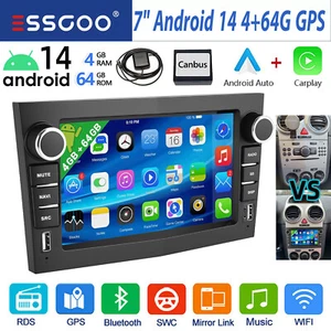 Carplay 32G Android14 Autoradio GPS Navi Für Opel Astra H G Corsa C D Zafira A B - Bild 1 von 15