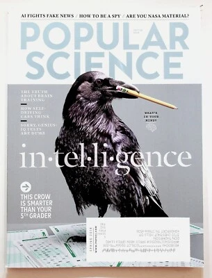 2018 Spring Popular Science Magazine IQ Intelligence Brain Training NASA Spy AI - Image 1 of 2