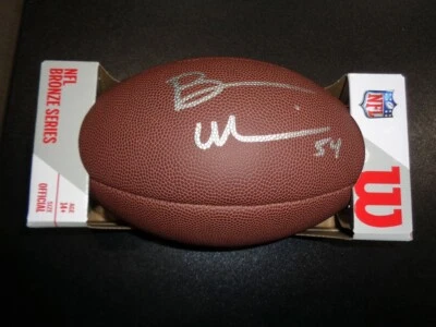 Brian Urlacher Chicago Bears signed Autographed Full Sized Wilson Football - Image 1 of 3