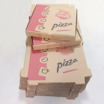 10x Personal Pan Pizza Party Prop Takeout Delivery Cookies Pie Paper Brown Box - Image 1 of 4