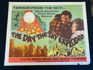 THE DAY THE SKY EXPLODED   original 22X28 U.S HALF SHEET- SCI FI - Picture 1 of 1