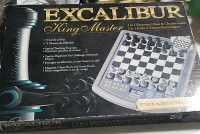 Excalibur King Master 2 II Electronic Computer Chess Checkers New Open Box - Image 1 of 4