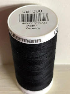 Gütermann Allesnäher Nähgarn 500m Farbe 000 Schwarz 100% Polyester - Bild 1 von 2