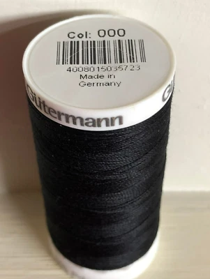 Gütermann Allesnäher Nähgarn 500m Farbe 000 Schwarz 100% Polyester - Bild 1 von 2