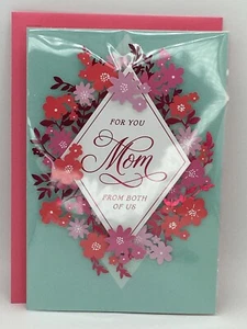 Hallmark Mother's Day Card MOM Mother FROM BOTH US Flowers 8x5.5 Raised Design - Picture 1 of 4