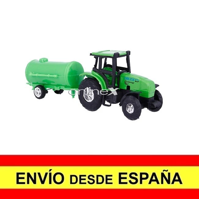 Tractor + Remolque Verde Juguete Original Divertido Metálico Entrega 24-48 a1744 - Imagen 1 de 2