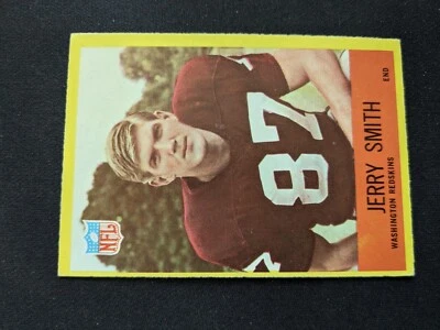 1967 Philadelphia Football Card # 189 Jerry Smith RC - Washington Redskins (VGEX - Image 1 of 3