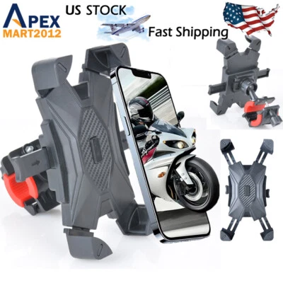 Motorcycle Bike Handlebar Mount Holder Bicycle For iPhone Samsung Cell Phone GPS - Image 1 of 4
