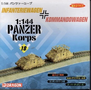 Dragon 1/144 Panzer Korps Set 17 WWII German Infanteriewagen & Kommandowagen - Picture 1 of 2