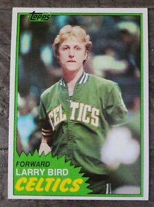 LARRY BIRD 1981-82 Topps Basketball Card Boston Celtics   HOF #4 Nice Card Sharp