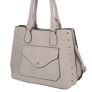 Women's Shoulder Bag Handbags PU Big Envelope Shape Flat Double space Grey Bag